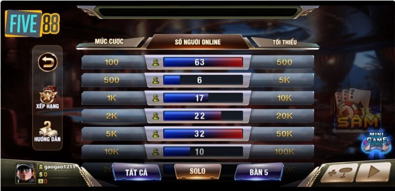 Den-voi-tua-game-sam-loc-vo-cung-hap-dan-tai-Five88
