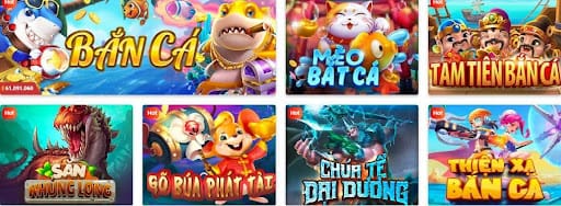 Sảnh chơi bắn cá có rất nhiều lựa chọn Five88